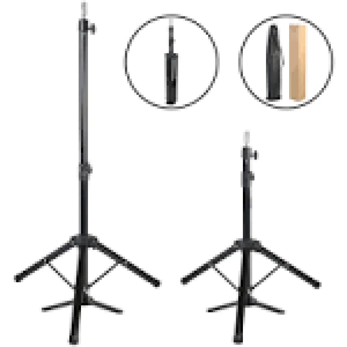 Kuaför Eğitim Mankeni Için Metal Tripod / Siyah + Taşıma Çantası