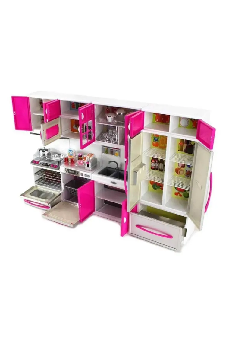 Mega Oyuncak Modern Kitchen 4 Bölmeli Işıklı Sesli Mutfak Seti