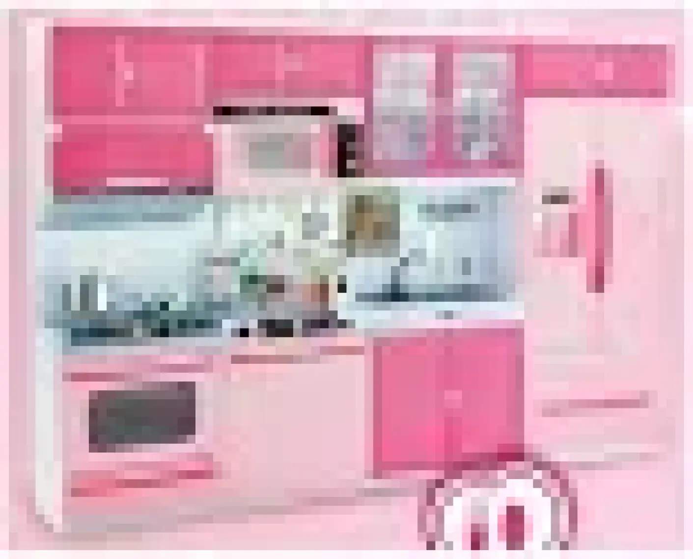 Mega Oyuncak Modern Kitchen 4 Bölmeli Işıklı Sesli Mutfak Seti