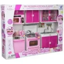 Mega Oyuncak Modern Kitchen 4 Bölmeli Işıklı Sesli Mutfak Seti