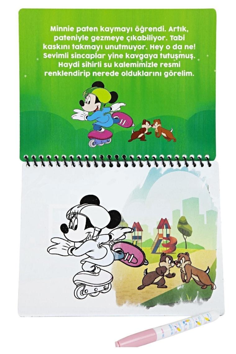 Disney Jr. Minnie Lisanslı Sihirli Boyama Kitabı Özel Sulu Kalem Ile Water Painting