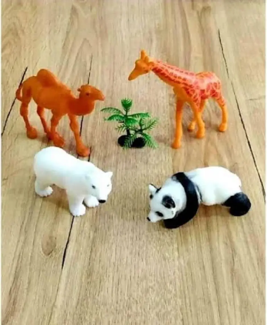 Birlik Toys  Poşetli Hayvanlar 4 Parça Deve Panda Zürafa Kutup Ayısı
