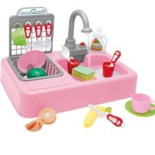 Kayyum Oyuncak Modern Çeşmeli Lavabo Seti Pembe