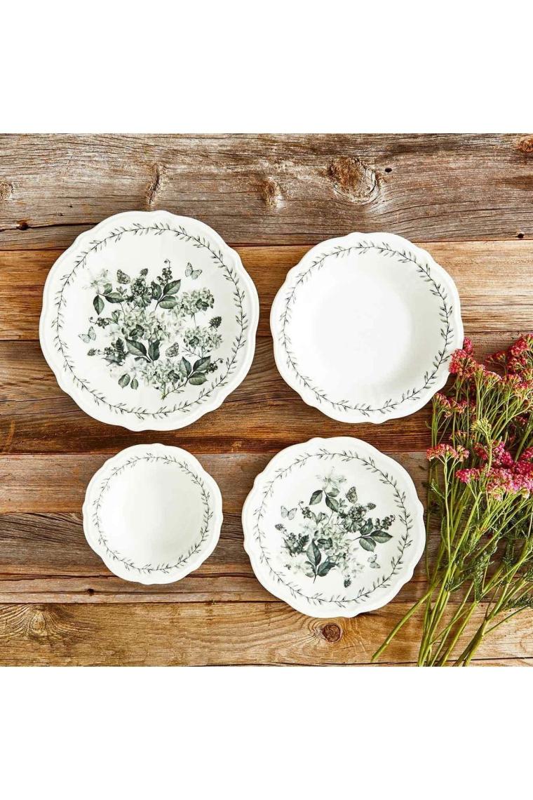 Isabella Stoneware 24 Parça 6 Kişilik Yemek Takımı Yeşil