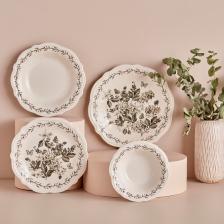 Isabella Stoneware 24 Parça 6 Kişilik Yemek Takımı Yeşil