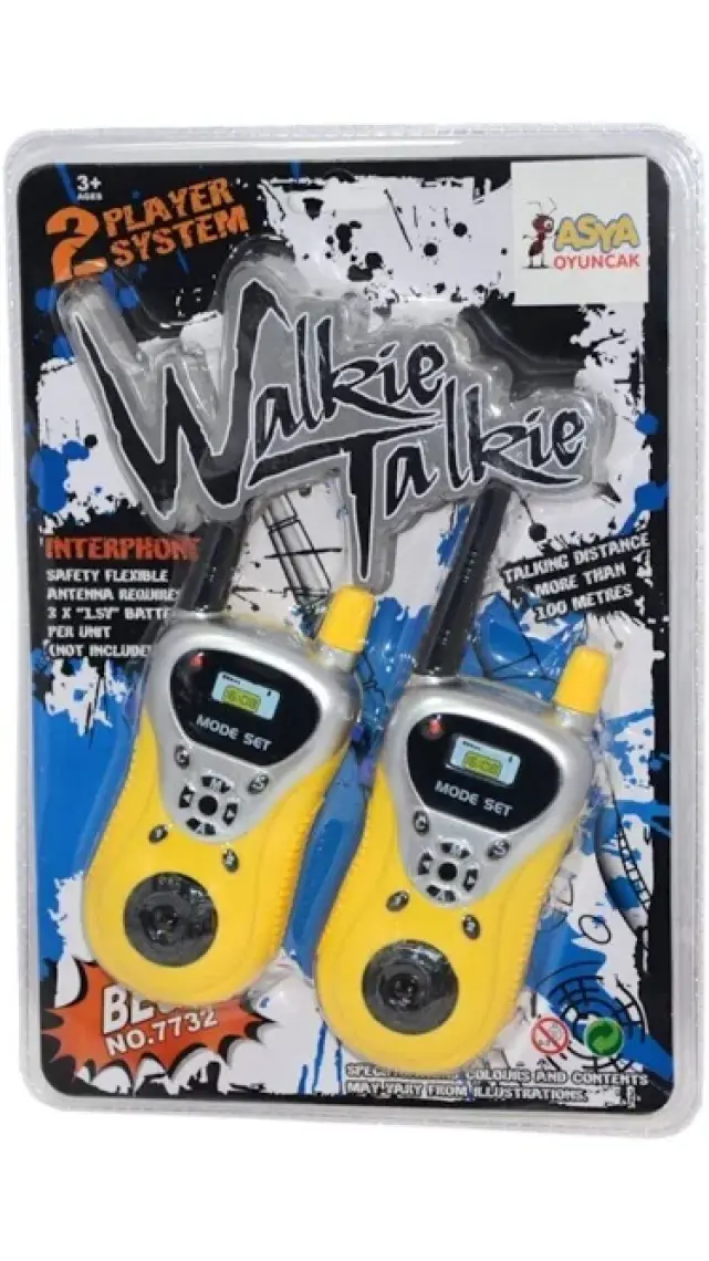 Asya Oyuncak 7732 Kartela Telsiz - Walkie Talkie
