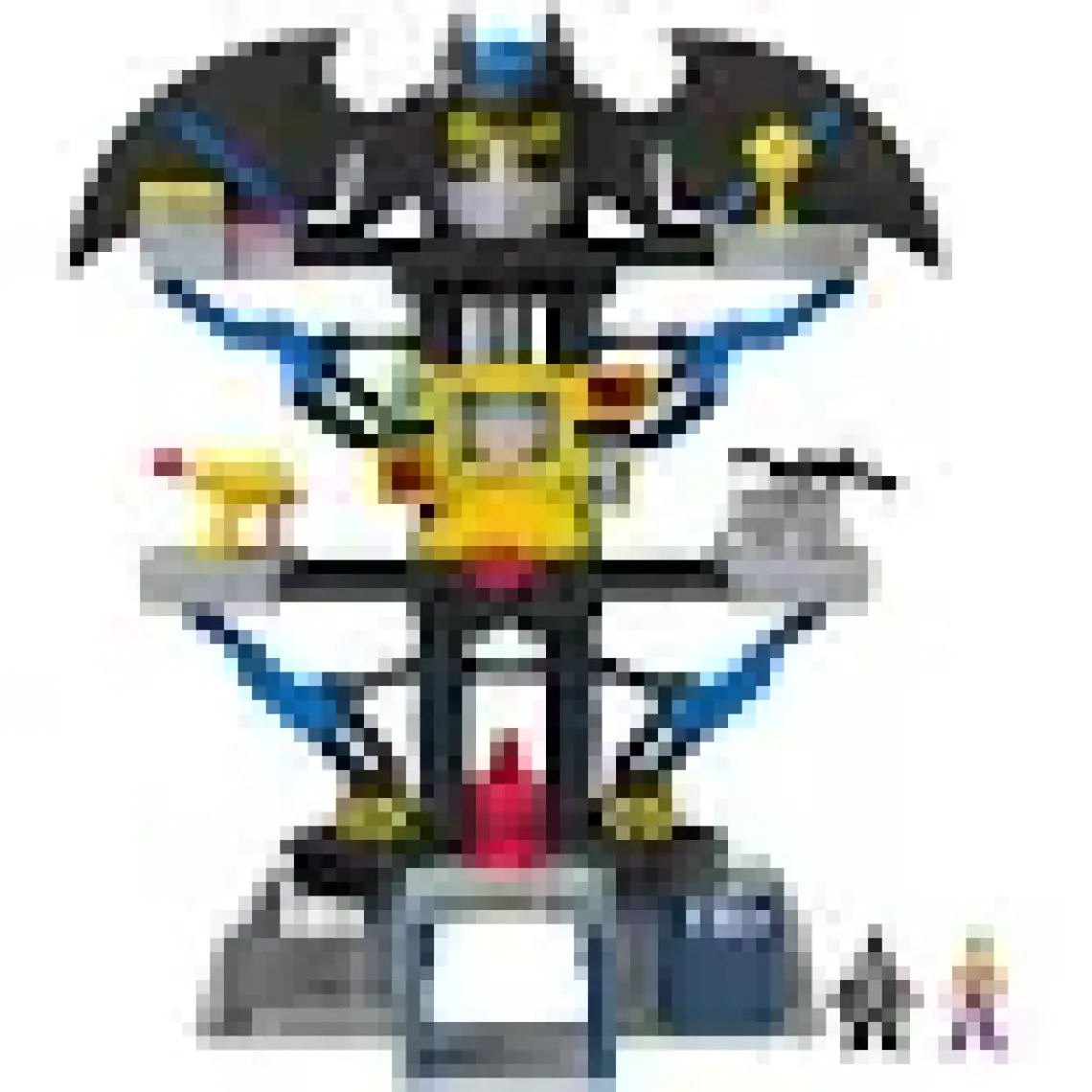 Imaginext Dc Super Friends 2'Si 1 Arada Transforming (Dönüşen) Batcave, Süper Kahraman Oyuncaklarından Batman, Joker, Zırh ve Fırlatıcı Dahil Chh91