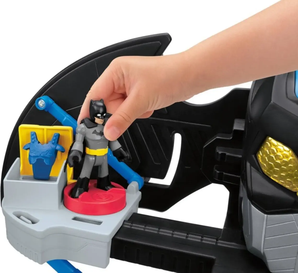 Imaginext Dc Super Friends 2'Si 1 Arada Transforming (Dönüşen) Batcave, Süper Kahraman Oyuncaklarından Batman, Joker, Zırh ve Fırlatıcı Dahil Chh91