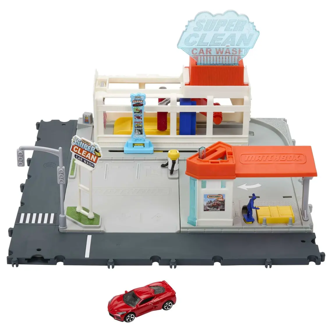 Matchbox Aksiyon Sürücüleri Süper Oto Yıkama Oyun Seti, 3 yaş ve üzeri, HNJ54