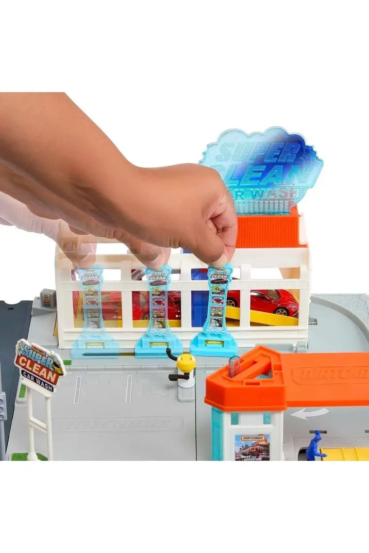 Matchbox Aksiyon Sürücüleri Süper Oto Yıkama Oyun Seti, 3 yaş ve üzeri, HNJ54