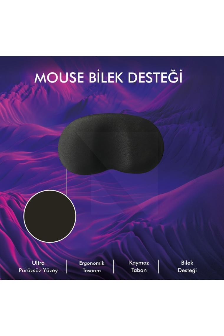 Ergonomik Fare Bilek Desteği, Memory Foam Yumuşak Bilek Destekli Masa Pedi, Bilek Ağrı Giderici Ped