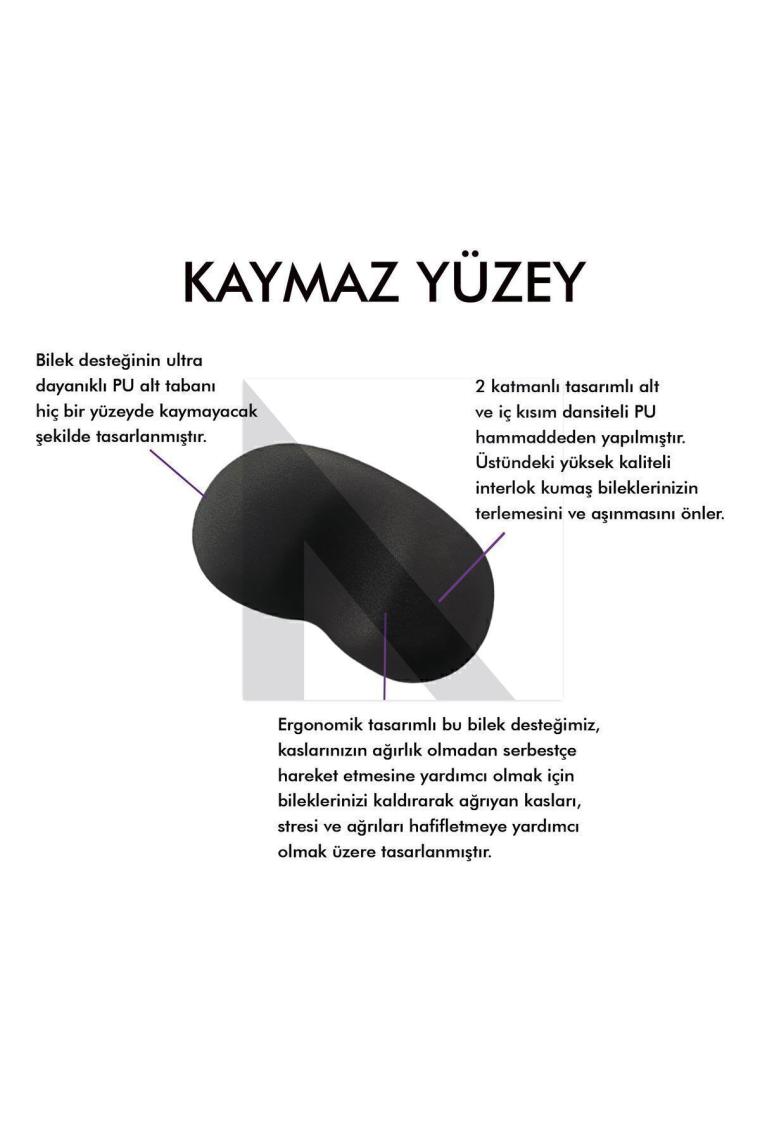 Ergonomik Fare Bilek Desteği, Memory Foam Yumuşak Bilek Destekli Masa Pedi, Bilek Ağrı Giderici Ped