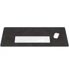Hobart - Hakiki Deri Kahve Masa Matı | Deri Oyuncu Mouse Pad | Yazı Masası Altlığı 75x35 Cm