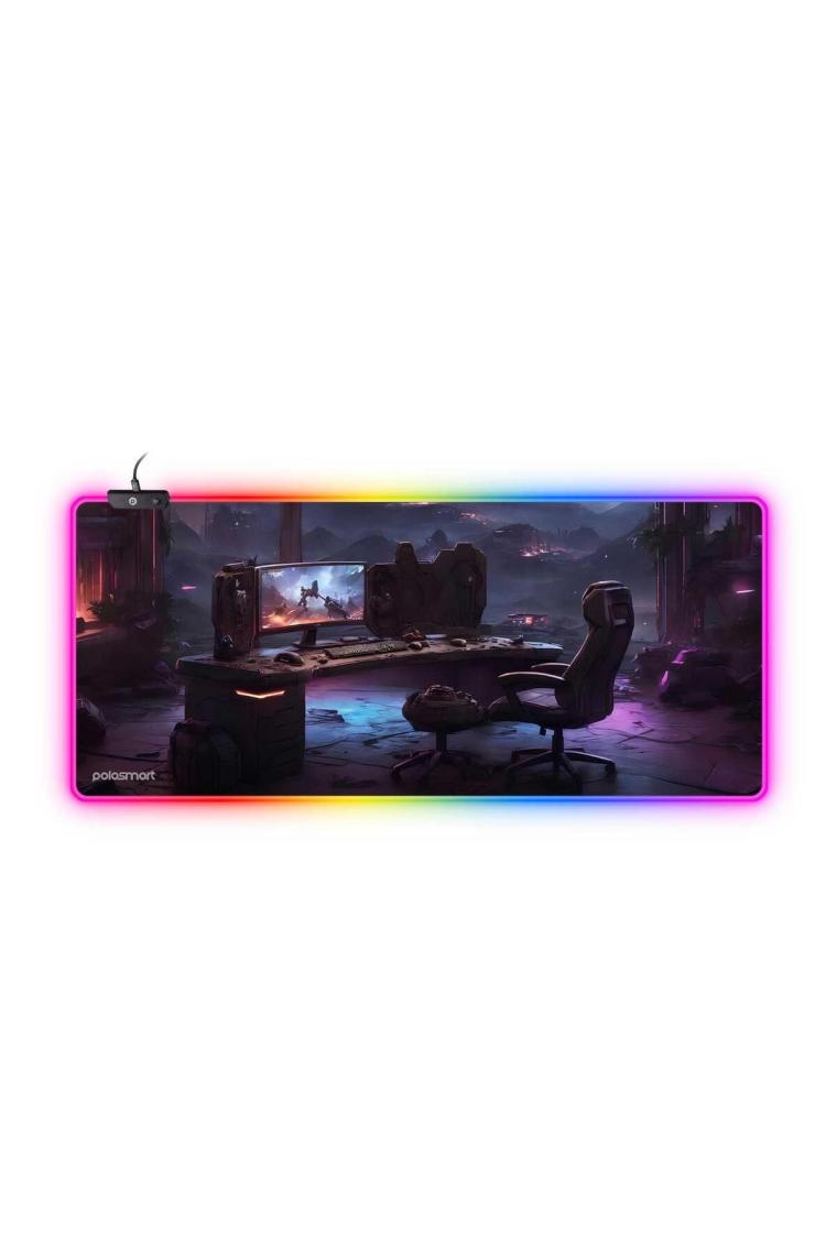 PGS307 RGB Aydınlatma Kaydırmaz Taban Ergonomik Desenli Gaming Oyuncu Mouse Pad