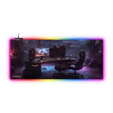 PGS307 RGB Aydınlatma Kaydırmaz Taban Ergonomik Desenli Gaming Oyuncu Mouse Pad