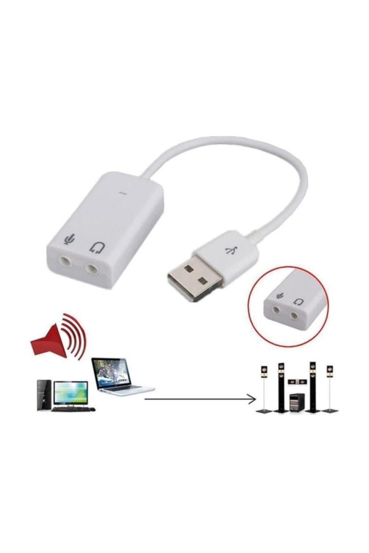 Usb Ses Kartı Çevirici 7+1 Dönüştürücü Laptop Harici Ses Kartı