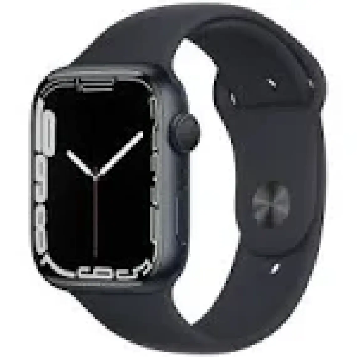 Apple Watch Seri 7 Gps, 45MM Siyah Alüminyum Kasa  ve Siyah Spor Kordon - Regular MKN53TU/A