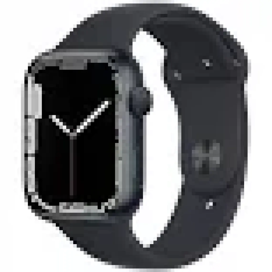 Apple Watch Seri 7 Gps, 45MM Siyah Alüminyum Kasa  ve Siyah Spor Kordon - Regular MKN53TU/A