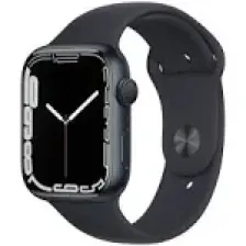 Apple Watch Seri 7 Gps, 45MM Siyah Alüminyum Kasa  ve Siyah Spor Kordon - Regular MKN53TU/A
