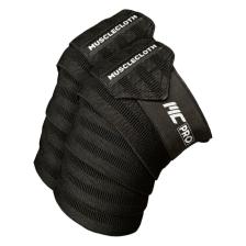 Pro Knee Wraps Diz Bandajı 2'li Paket - Cırt Bantlı Siyah