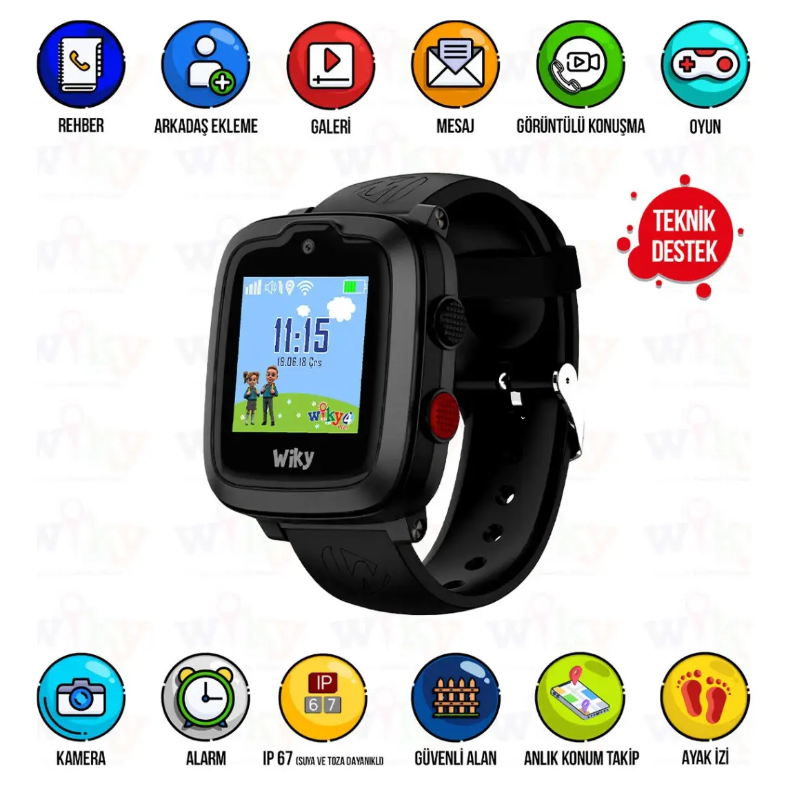 Wiky Watch 4 Plus Pembe Akıllı Çocuk Saati