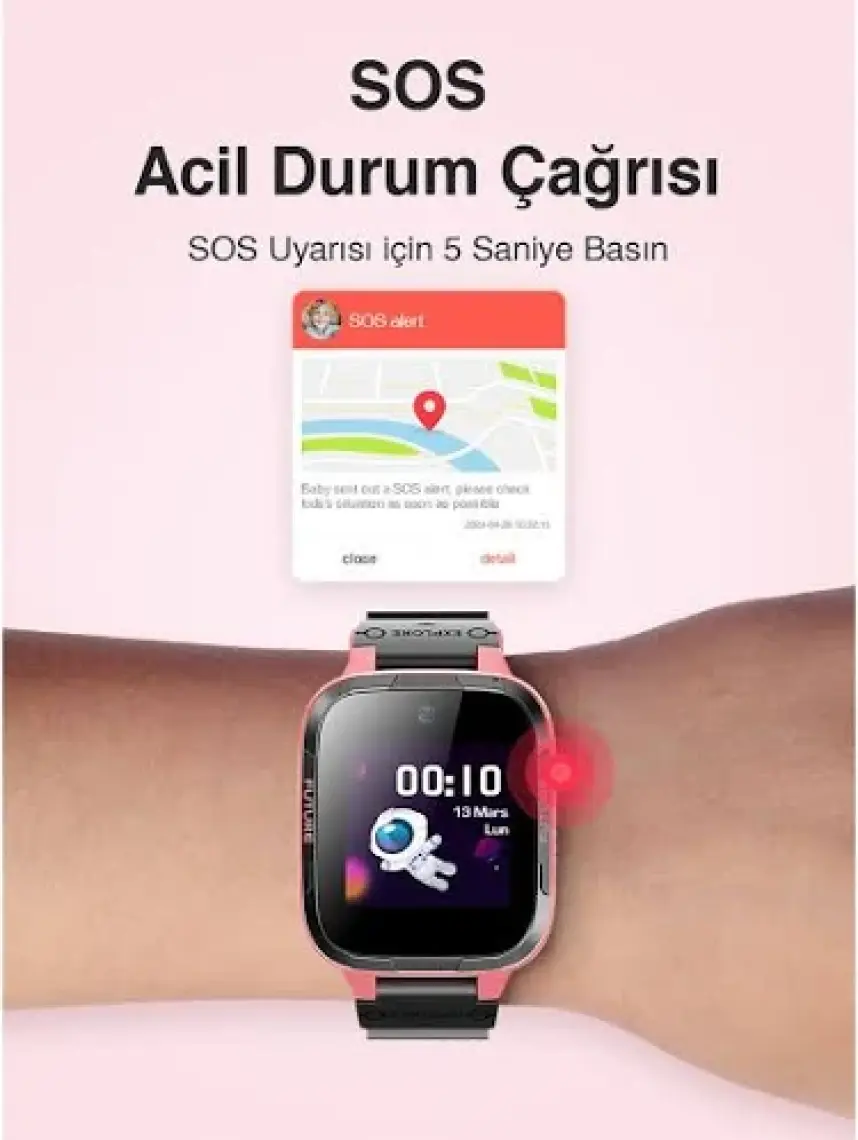 +360 Botslab Akıllı Çocuk Saati E3 Mavi