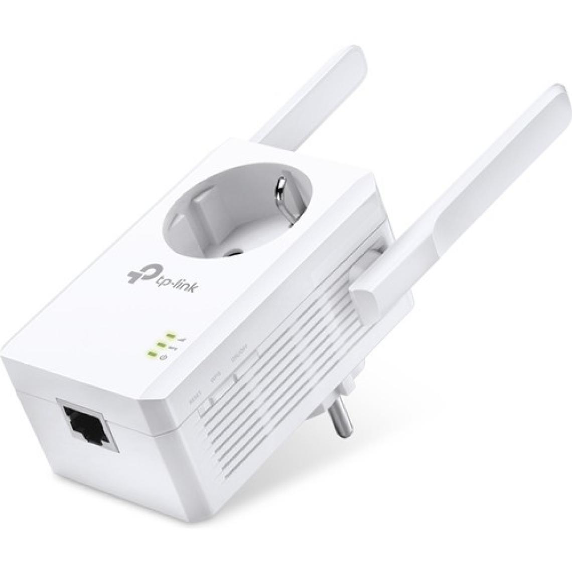 TP-Link TL-WA860RE | Wi-Fi 4 Menzil Genişletici | N300 Mbps | Priz Soketli Tasarım | 2 Harici Anten | Kolay Kurulum | Access Point Modu | Tüm Modem ve Router Modelleri ile Uyumludur