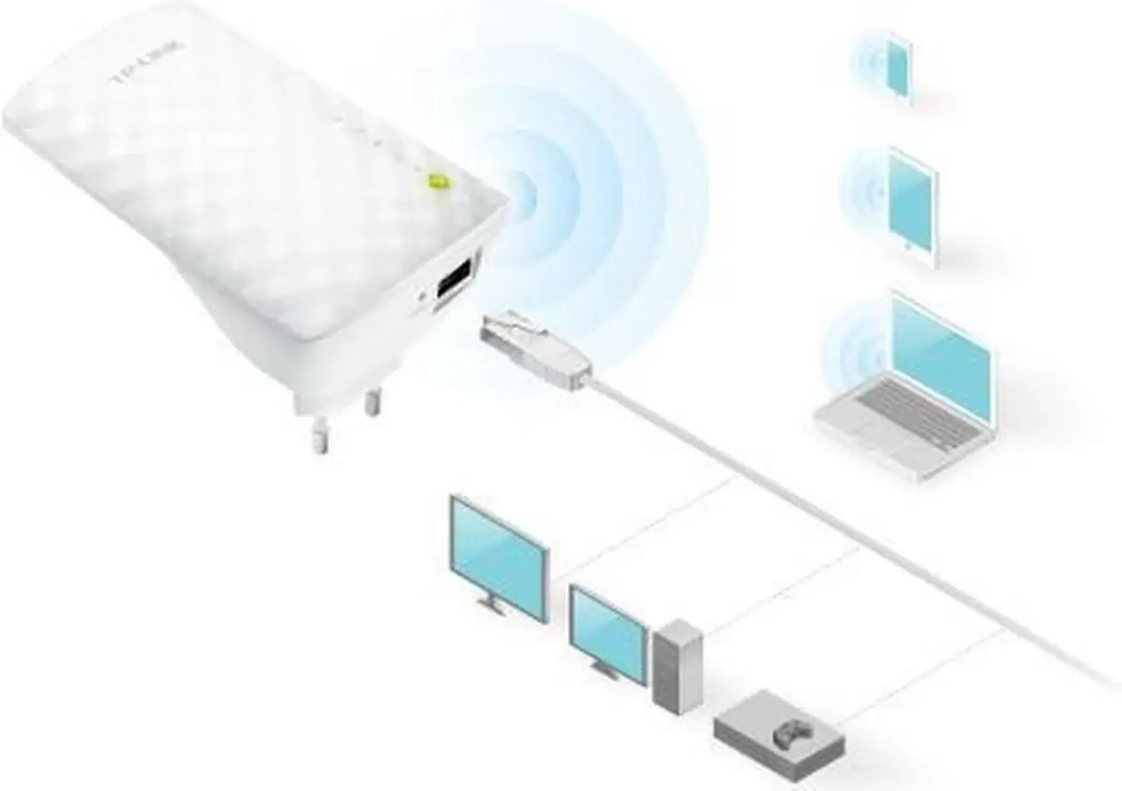 TP-Link RE200 | Wi-Fi 5 Menzil Genişletici | AC750 Mbps | 1 Ethernet Port | Access Point Modu | Dual Band | Tek Tuşla Kurulum | Tüm Modem ve Router Modelleri ile Uyumludur
