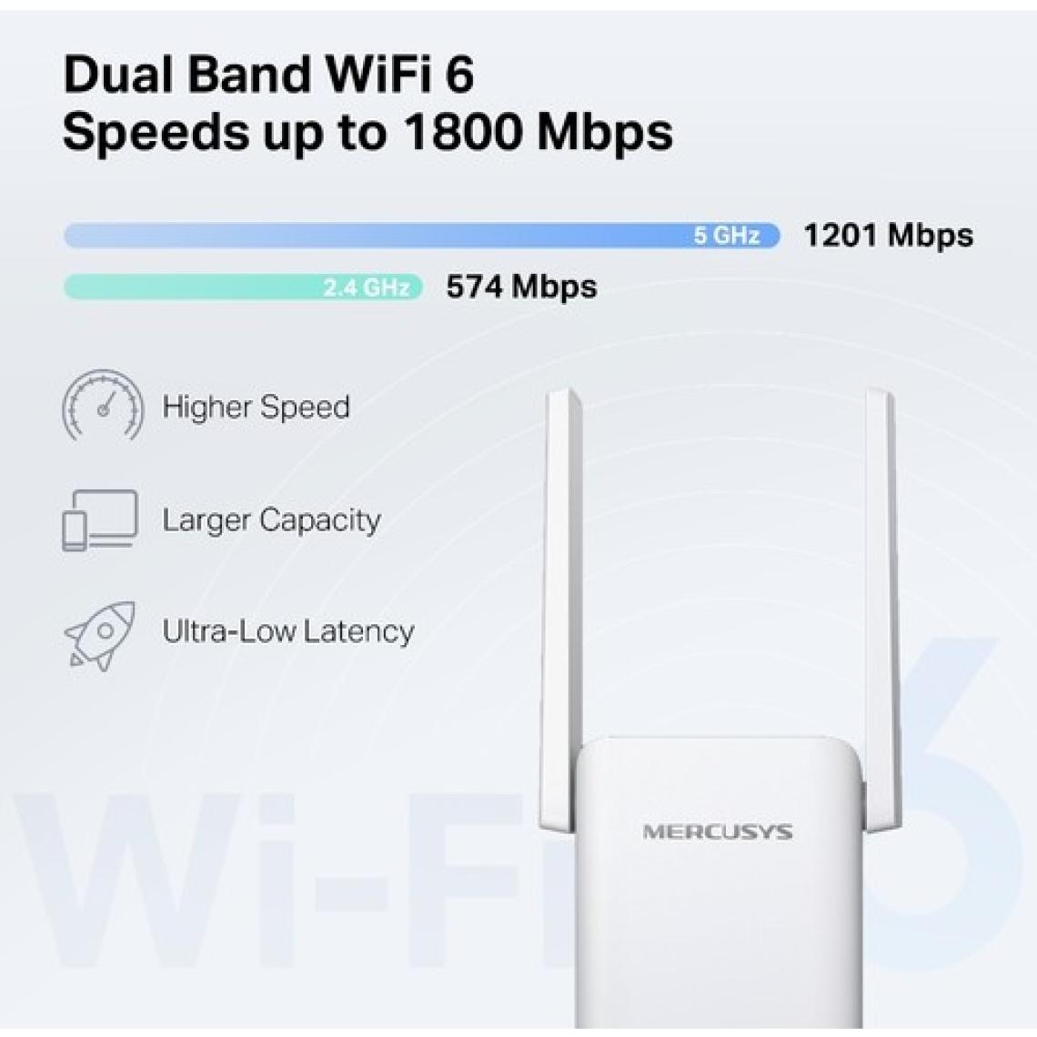 Mercusys ME70X, AX1800 Wi-Fi 6 Menzil Genişletici