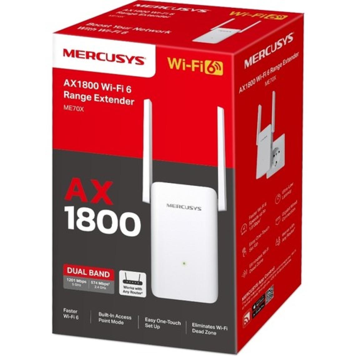 Mercusys ME70X, AX1800 Wi-Fi 6 Menzil Genişletici
