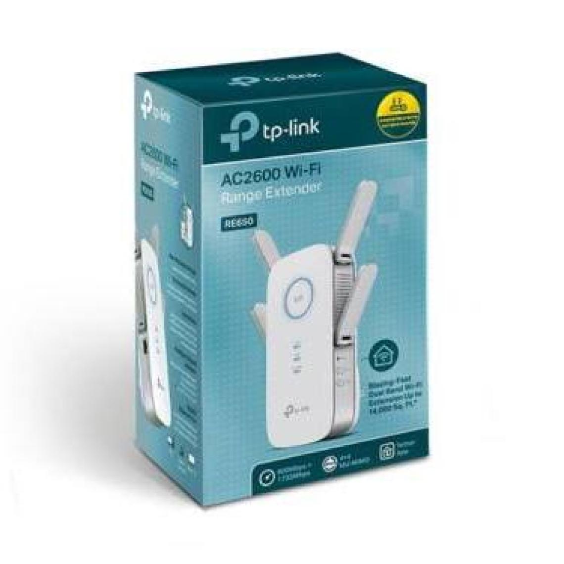TP-Link RE650 | Wi-Fi 5 Menzil Genişletici | AC2600 Mbps | 1 Gigabit Port | Çift Çekirdek CPU | Access Point Modu | Dual Band | Tüm Modem ve Router Modelleri ile Uyumludur