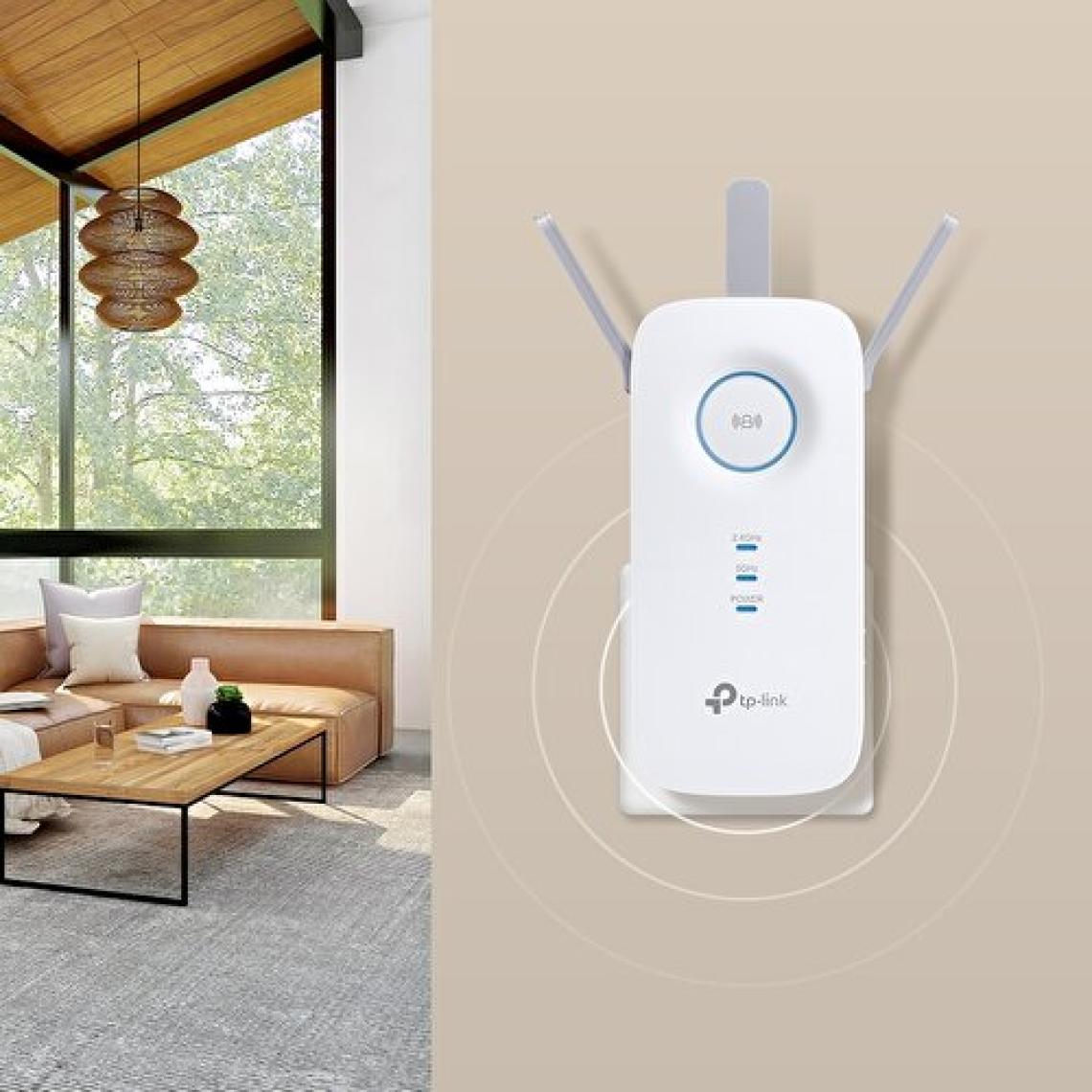 TP-Link RE550, AC1900 Mbps Dual-Band Wi-Fi 5 Menzil Genişletici