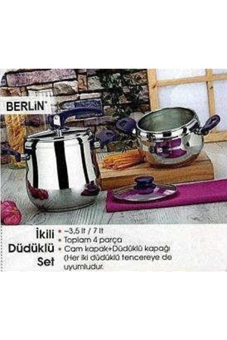 Berlin Ikili Düdüklü Tencere Seti 7 L + 3.5 L Tarçın