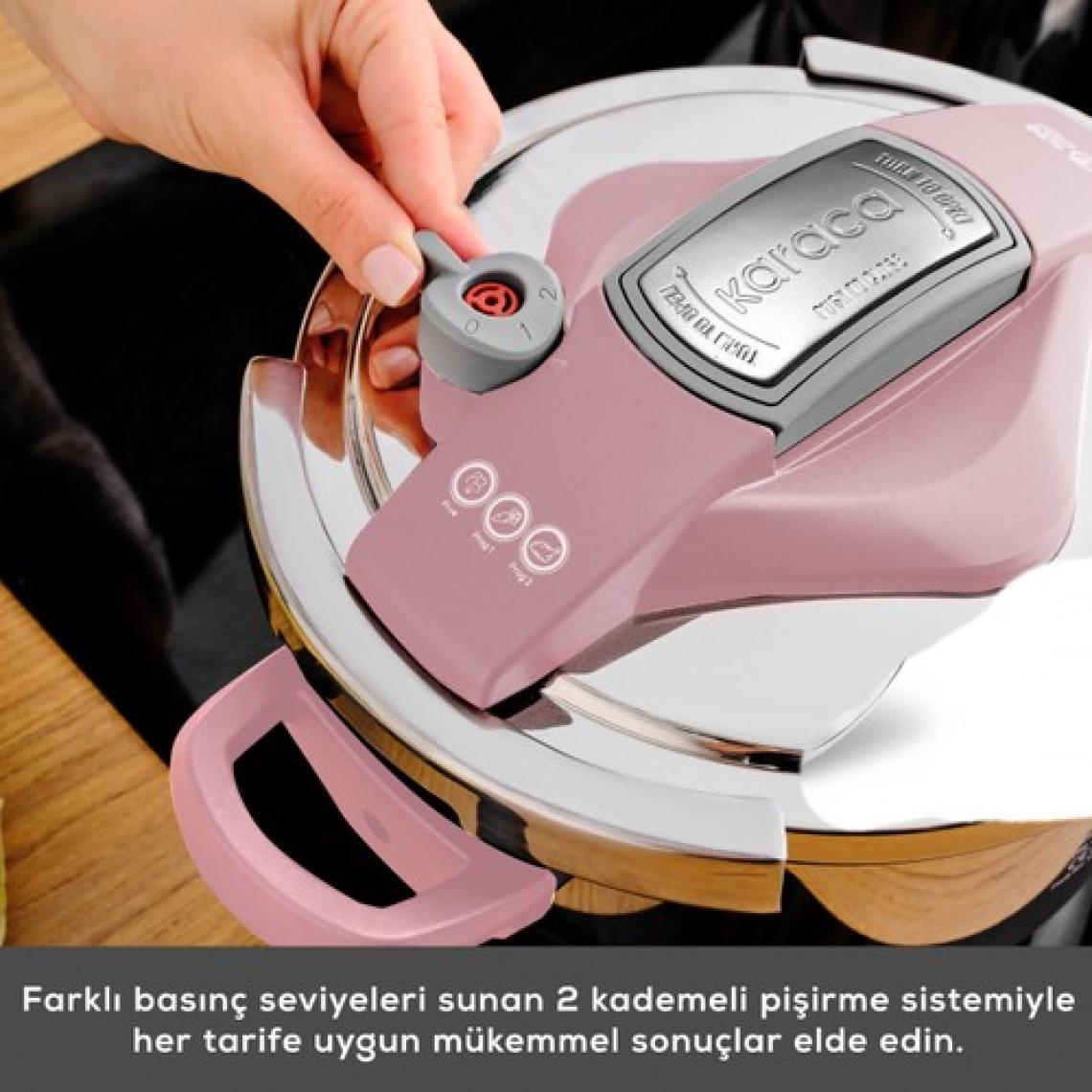 Karaca Perfect Pink Düdüklü Tencere Seti 4+6 Lt