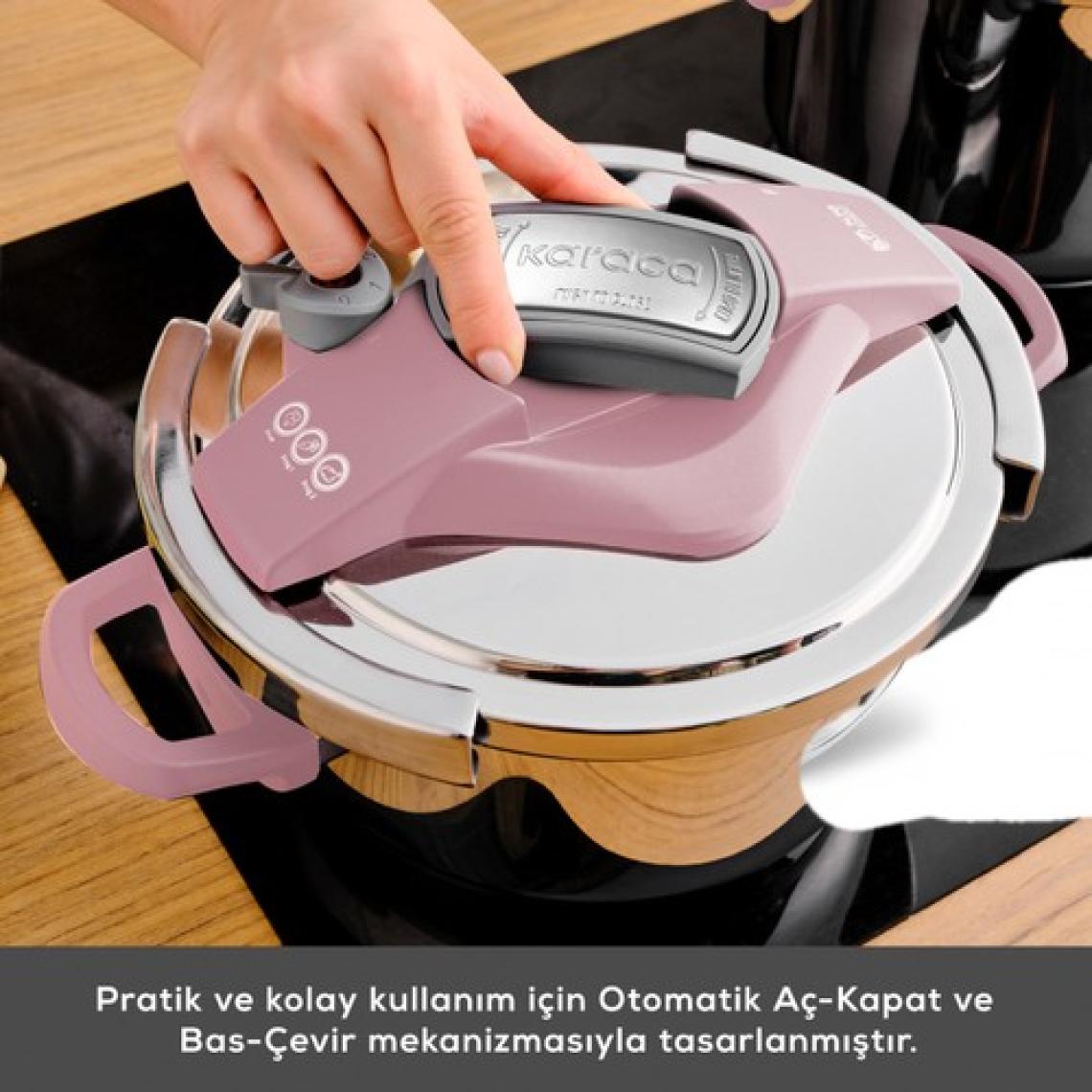 Karaca Perfect Pink Düdüklü Tencere Seti 4+6 Lt