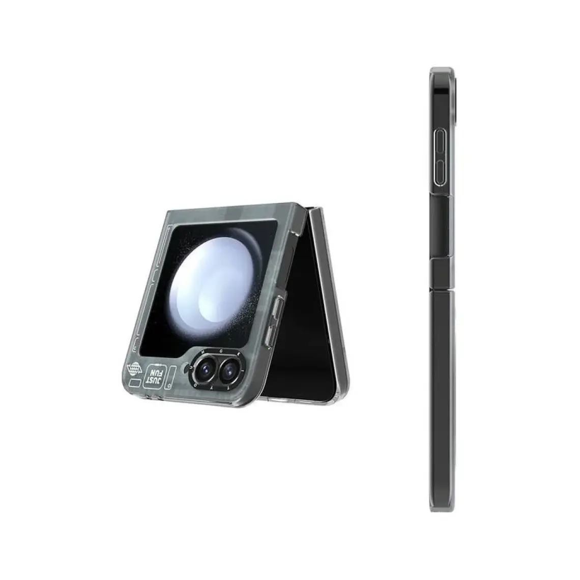 YoungKit Galaxy Z Flip 6 Uyumlu Kılıf Magsafe Şarj Özellikli Technology Serisi Kapak Siyah