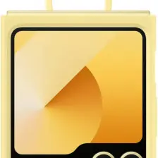 Samsung Galaxy Flip6 Yüzüklü Slikon Kılıf -  Sarı