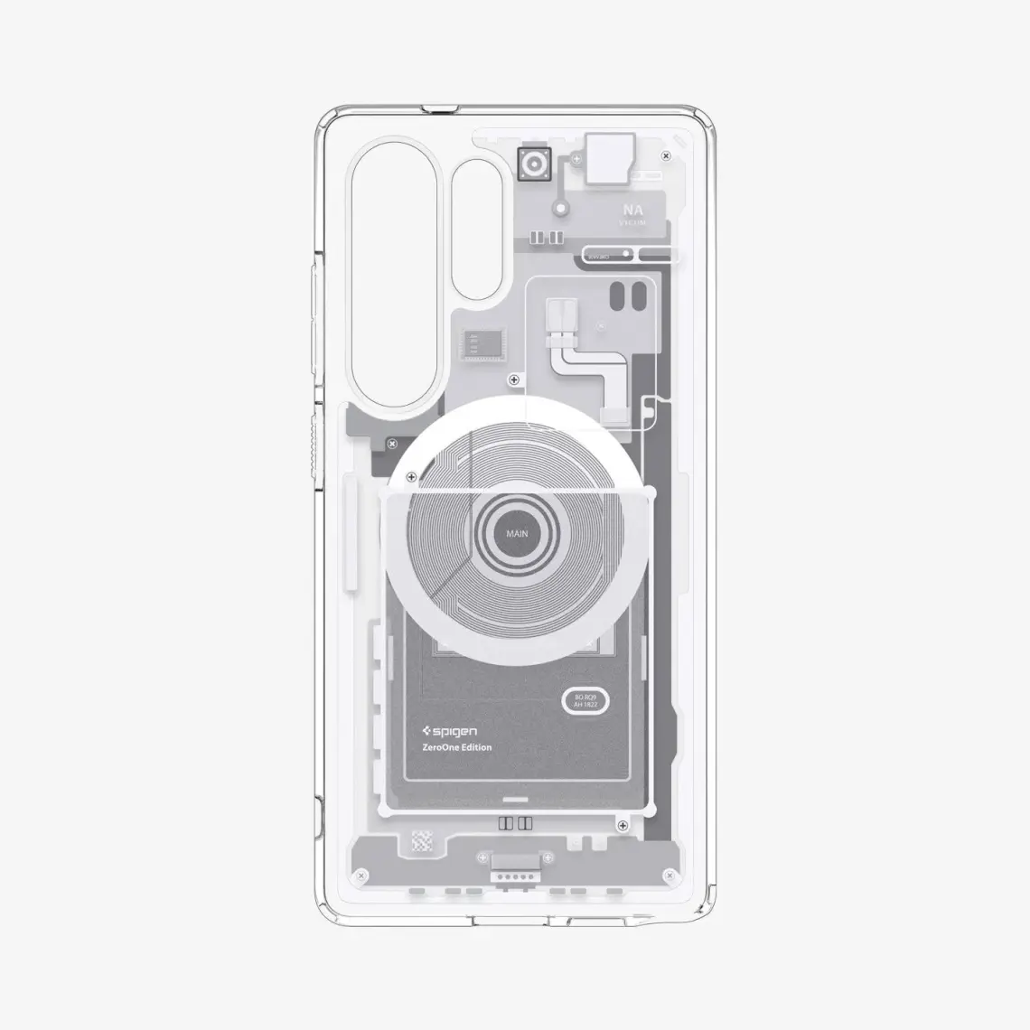 Spigen Galaxy S25 Plus ince Kılıf Ultra Hybrid Sararma Karşıtı DuraClear™ Hava Kanalı Teknolojisi™ Askeri Sınıf Koruma MagFit özellikli Zero One White Tasarım Kapak - ACS08983