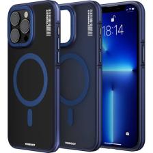 YoungKit iPhone 13 Pro Max Uyumlu Kılıf Magsafe Şarj Özellikli Youngkit Rock Sand Serisi Kapak Mavi