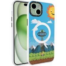 Buff iPhone 15 Plus Magkit Desenli Kılıf Ufo