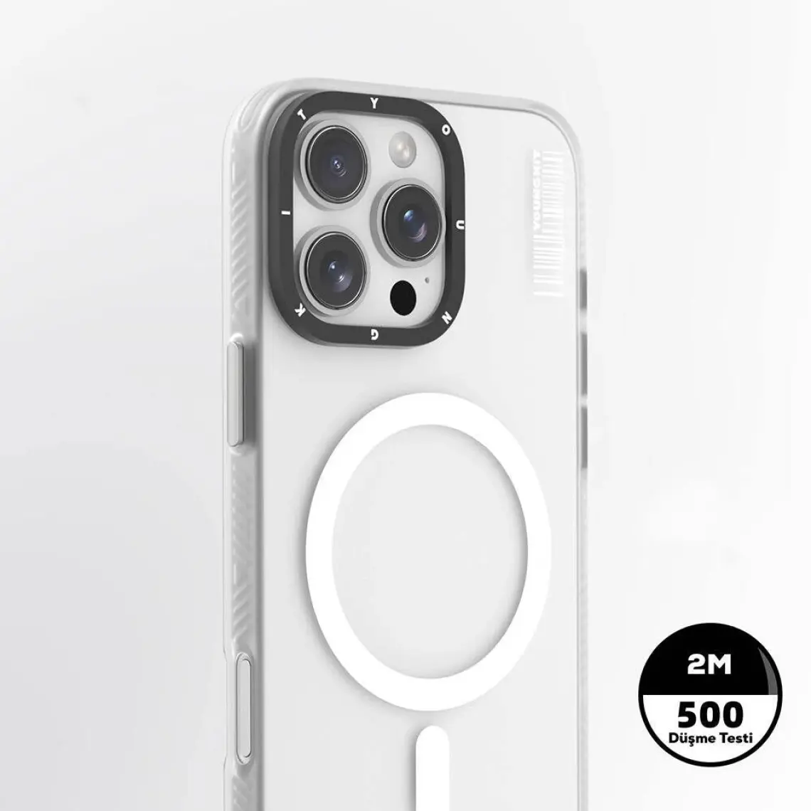 YoungKit iPhone 16 Pro Max Kılıf Magsafe Şarj Özellikli Hidden Sand Serisi Kapak Gold