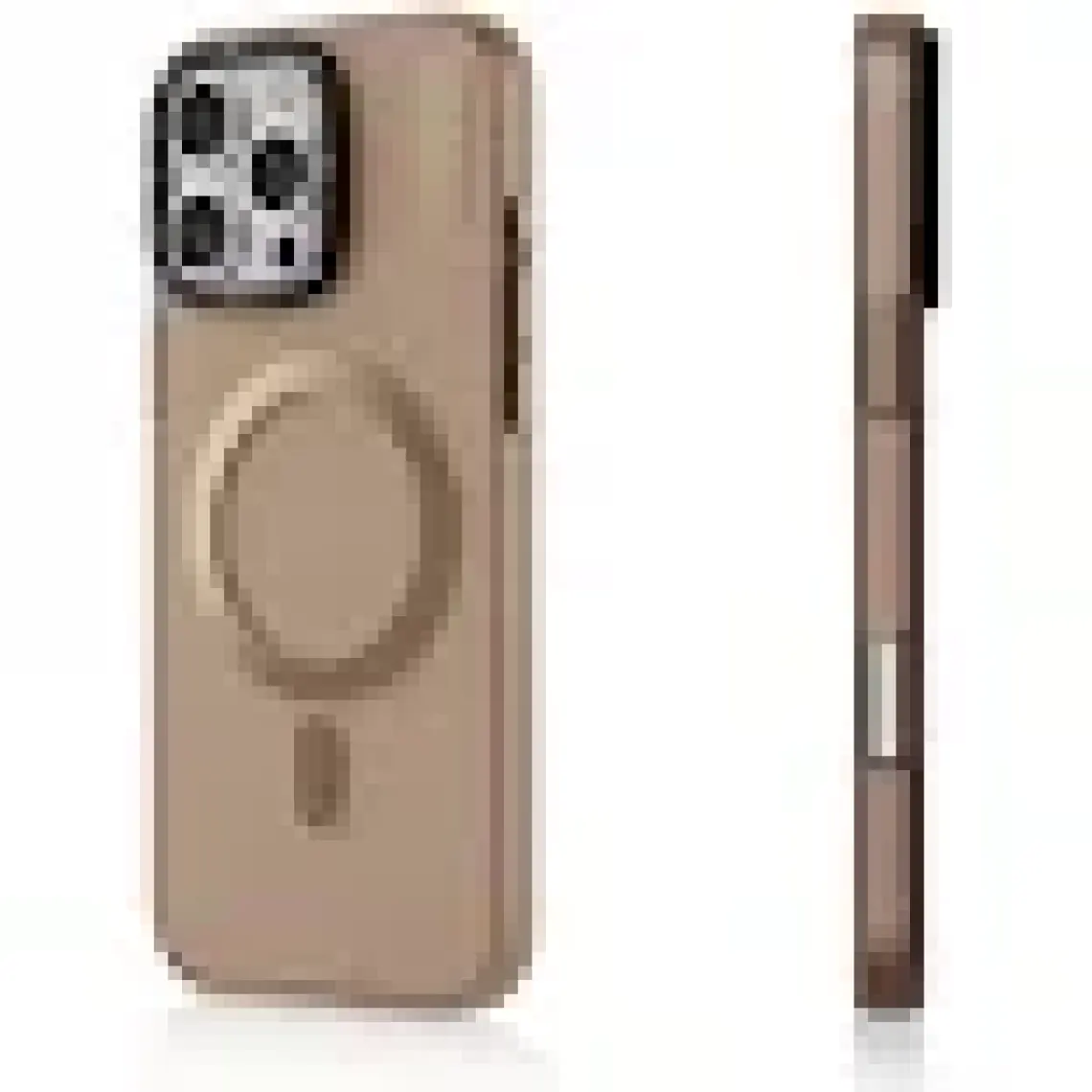 YoungKit iPhone 16 Pro Max Kılıf Magsafe Şarj Özellikli Hidden Sand Serisi Kapak Gold