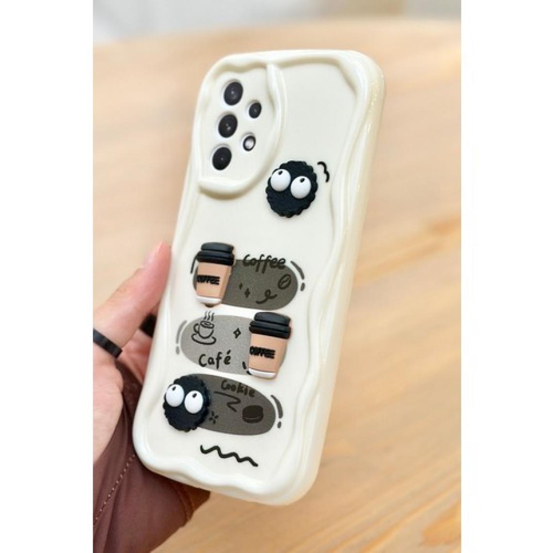 Vip Case Samsung Galaxy A23  Kahve Kurabiye Desenli 3 Boyutlu Şirin Parlak Tasarım Cookie Kılıf