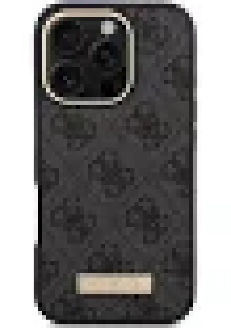 Guess Apple iPhone 16 Pro Max Kılıf Guess Orjinal Lisanslı Magsafe Özellik 4g Desen Pu Metal Klasik Logolu Siyah