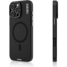 YoungKit Apple iPhone 16 Pro Uyumlu Kılıf Magsafe Şarj Özellikli Hidden Sand Serisi Kapak Siyah