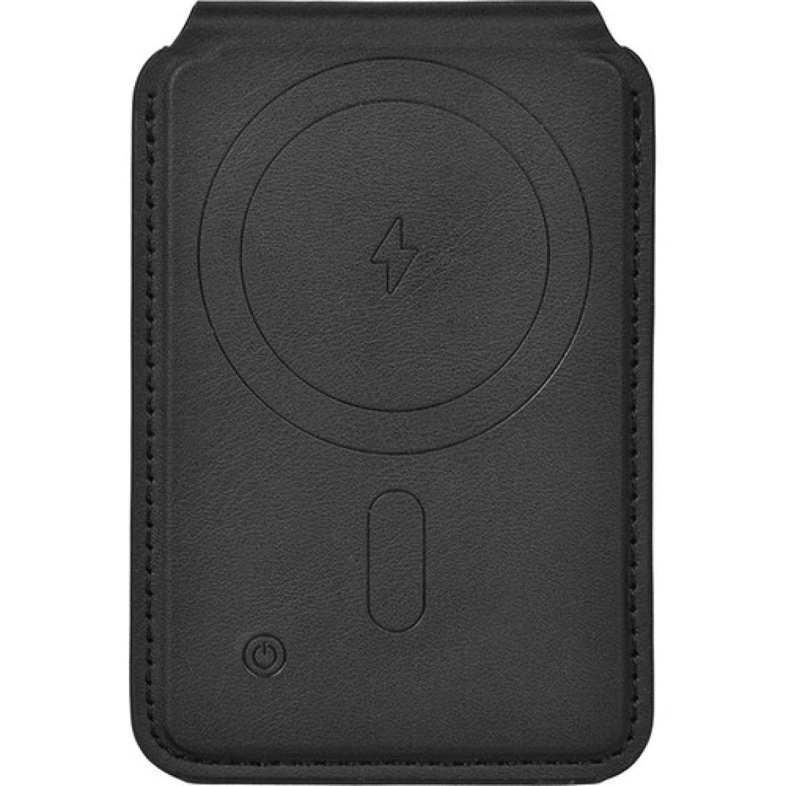 Wiwu Findmy Özellikli Magnetik Standlı Kartlık MW-005 Qi Kablosuz Şarj Uyumlu Mag Wallet Siyah