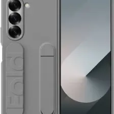 Samsung Galaxy Fold6 Standlı Silikon Kılıf - Gri
