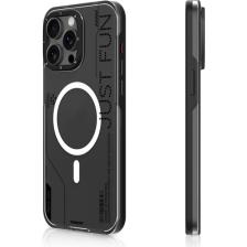 YoungKit iPhone 16 Pro Max Uyumlu Kılıf Magsafe Şarj Özellikli Çıkarılabilir Arka Yüzey Mecha Siyah