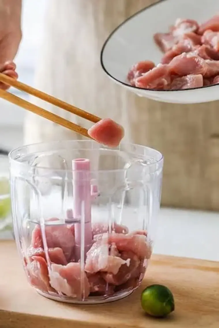 Berdina Home Pratik Ipli El Rondosu 5 Çelik Bıçaklı Büyük Boy Sebze Meyve Et Soğan Doğrayıcı Blender Rende Mavi