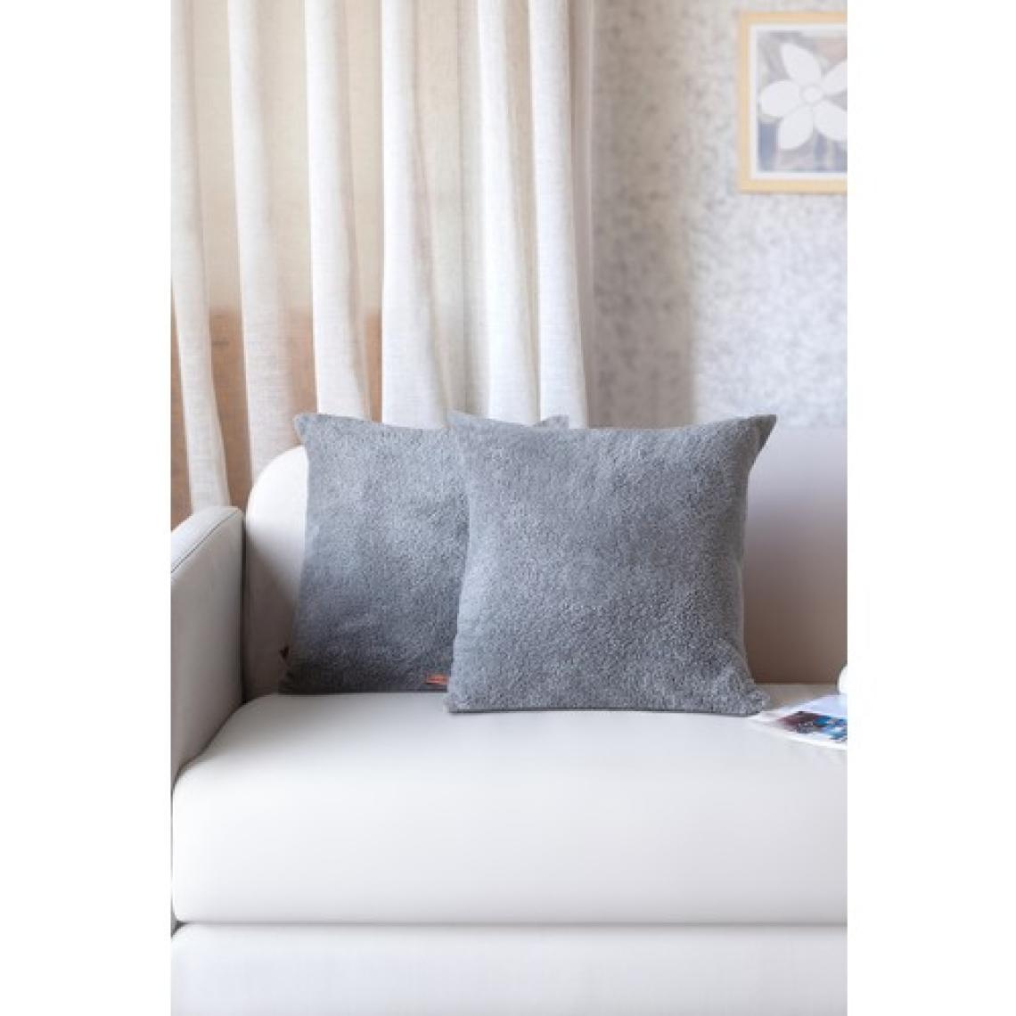Hamur Iskandinav Bohem 2 Li Teddy Puffy Kırlent Kılıfı Gri